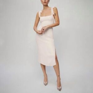 Reformation Bess dress midi slit dress size 0
